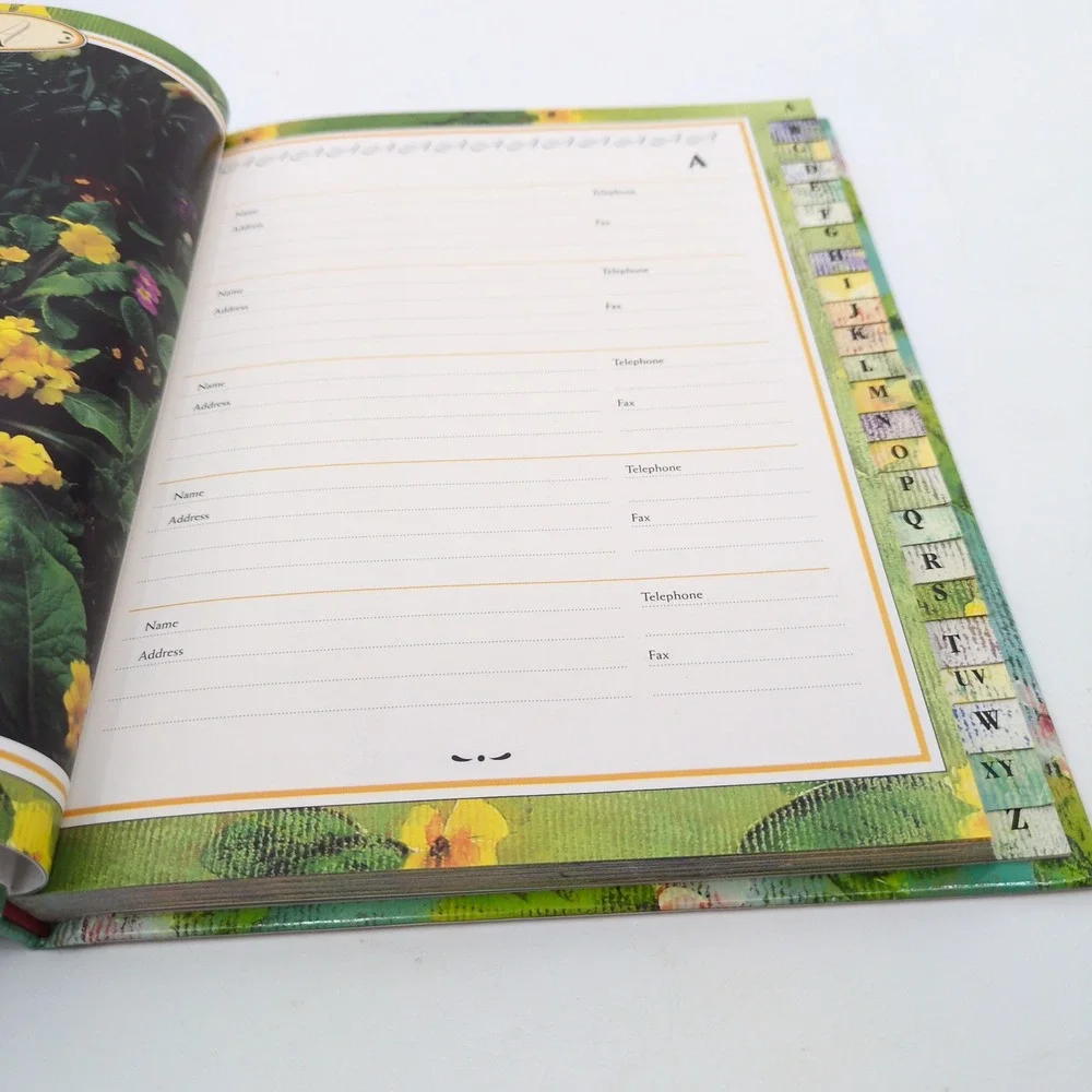Tormont Vintage 1995 Floral Address Book Telephone‎ Nature Photography Hardcover